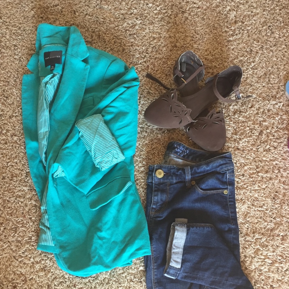 The Limited teal blazer